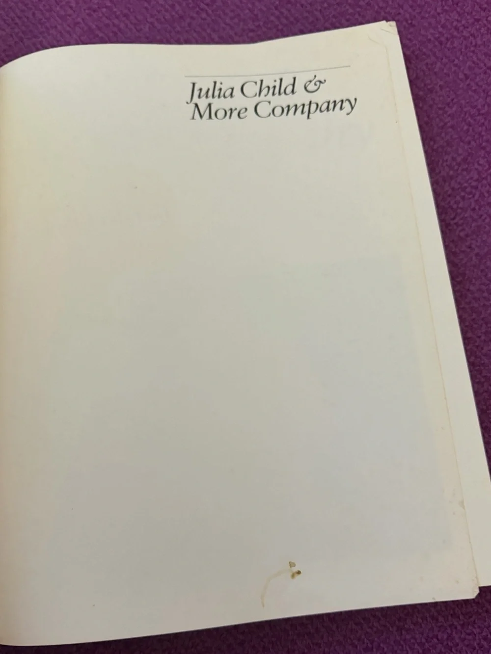 Julia Child & More Company First Edition Paperback 1979 Very Good Condition